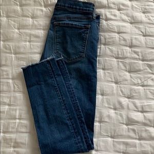 Loft Raw Edge Modern Skinny Ankle Jeans